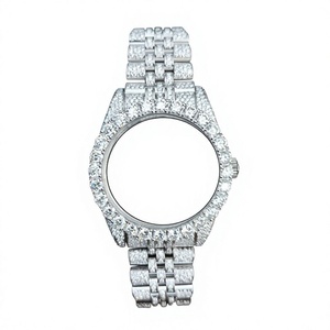 Bracelet de montre pour homme en moissanite de luxe vintage de haute qualité avec fermoir pliant - Product Image 1