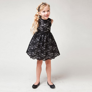 Vestido de niña con falda abullonada y ojales, vestido de princesa de encaje, vestido sin mangas para niños, verano 2022, venta al por mayor - Product Image 6