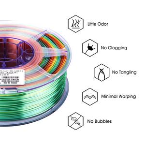 <span class=keywords><strong>ESUN</strong></span> Vente en gros <span class=keywords><strong>eSilk</strong></span>-PLA Filament d'imprimante 3D PLA en soie multicolore arc-en-ciel - Product Image 3