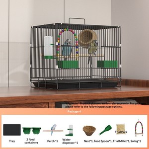 Gabbia per Uccelli OEM Pieghevole in Metallo a Strisce Tigrate, Casetta/Villa per Pappagalli e Uccelli di Piccola Taglia - Product Image 5