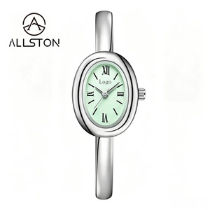 Montre pour femme Virtue Simple Fashion, étanche, boîtier en alliage doré, petit cadran ovale, chiffres romains, mouvement japonais, montre pour femme - Product Image 5