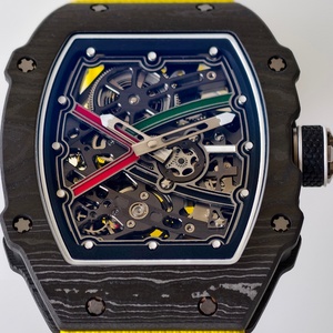 Reloj Mecánico Personalizado de la Mejor Calidad, 39 mm, Movimiento UMI Factory CRMA7, RM67-01, Esqueleto de Carbono NTPT Negro, Reloj RM - Product Image 3