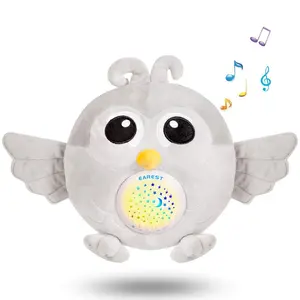 婴儿睡眠安抚剂，白噪声机猫头鹰投影机玩具与 15 声音和 LED 夜灯猫头鹰