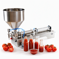 Machine de remplissage de liquides visqueux sur mesure avec agitateur et chauffage, certifiée CE, en acier inoxydable, à piston, pour crème, miel, sauce