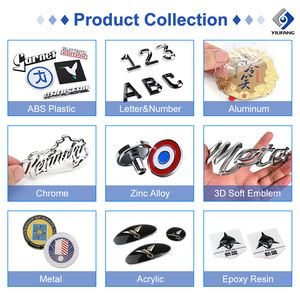 Emblemas de insignia de coche en relieve con diseño de logotipo personalizado <span class=keywords><strong>OEM</strong></span> Emblema 3D de ABS cromado con su archivo vectorial listo para ilustraciones - Product Image 6