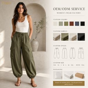 Yegao <strong>Cargo</strong> Balloon Pants <strong>Women</strong> <strong>S</strong> Clothing Garment Wholesale Clothing Custom Manufacturer Made to Order OEM ODM Direct - Product Image 1