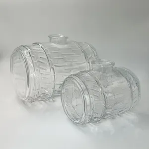 热卖桶式倾析器透明大号1L 3L酒杯酒瓶空玻璃酒瓶