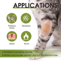 Pansement auto-adhésif stérile en hydrogel transparent avec pression aux extrémités invisible pour chats