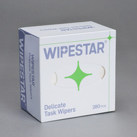 WIPESTAR Lingettes 100% Pâte de Bois 280 Feuilles Boîte Verte Lingettes de Laboratoire 1 Plis Pop-up Lingettes Délicates pour Spectromètre et Lentilles Optiques