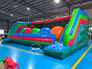 <span class=keywords><strong>Juego</strong></span> Inflable de Obstáculos para Niños, Castillo Inflable Combinado con <span class=keywords><strong>Juego</strong></span> de Fútbol, Circuito de Obstáculos al Aire Libre - Product Image 5