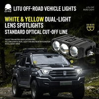 Phare de travail LED tout-terrain pour voiture, 85W 12V-24V, universel pour SUV, camion, voiture, 3 faisceaux LED, barre lumineuse de travail, projecteur, lampe de travail