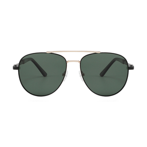 <b>Pilot</b> Sunglasses Full Rim Oval Frame Green Lenses UV400 Protection Unisex Adult Sun Protection - Product Image 6