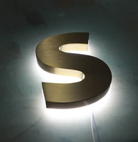 Panneau lumineux avant de magasin Logo lumineux LED Panneau LED rétro-éclairé en métal 3D pour les entreprises