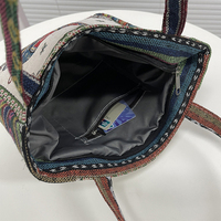 Sac à main ethnique thaïlandais en gros, sac à main en jacquard double face, broderie, sac à déjeuner, sac à main pour femme, sac à main pour usage quotidien unisexe