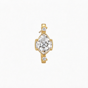 Moissanite Multi Stone Stud <b>Earrings</b> | Unisex Fine Jewelry | Round Brilliant Cut Sparkling <b>Earrings</b> <b>for</b> <b>Men</b> Women Wedding Party - Product Image 1