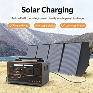 Estación de Energía Portátil de 400W con Pantalla Digital y Panel Solar de 480Wh, Ligera, con Pantalla LCD Integrada, para Camping y Emergencias - Product Image 4