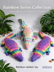 Crocodile imprimé en 3D, Best-sellers transfrontaliers, Jouets imprimés en 3D, Animaux imprimés en 3D, Ornements imprimés en 3D, Jouets dragon - Product Image 5