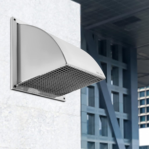 Capot d'évacuation extérieur victorien en acier inoxydable de 8 pouces avec grille de protection pour extracteurs de salle de bain et de cuisine - Product Image 4
