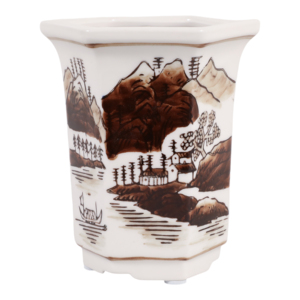 Bougie parfumée en céramique, design chinoiserie, petit porte-bougie pour intérieur/extérieur, accent décoratif - Product Image 2