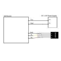 AMPTI04 Acquisition de température à 8 canaux DS18B20 avec communication RS485 MODBUS RTU, plage de -55°C à +125°C, remplace WP3066ADAM