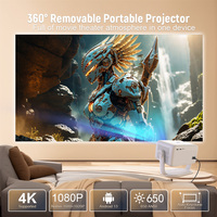 Mini-Projecteur Vidéo Topleo Portable de Salon 1080p LCD, Projecteur Intelligent Android 13 4K Wifi
