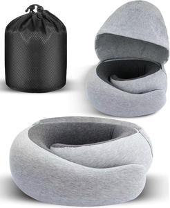 Vente Flash Prix Usine Logo Personnalisé OEM ODM <span class=keywords><strong>Oreiller</strong></span> <span class=keywords><strong>de</strong></span> Voyage en Mousse à Mémoire <span class=keywords><strong>de</strong></span> <span class=keywords><strong>Forme</strong></span> avec Capuche pour Avion et Bureau LOGO Personnalisé - Product Image 2