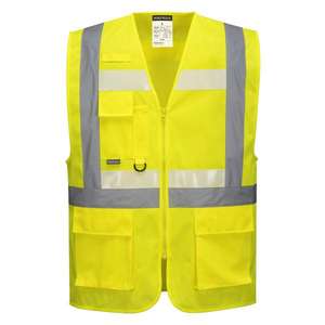 PORTWEST-G456YER-Chaleco amarillo ejecutivo Glowtex Ezee Zip - Product Image 1
