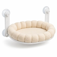 Hamac de fenêtre pliable pour chat avec 4 grandes ventouses, perchoir en peluche robuste pour chats de grande taille, pour l'intérieur