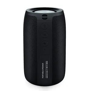 Altavoces inalámbricos portátiles impermeables para exteriores, dispositivo de audio estéreo, emparejamiento Dual, bajos en aumento, 1500 minutos de tiempo de reproducción, para casa y fiesta, color negro