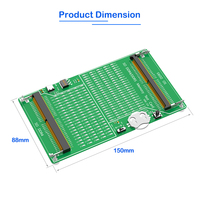 RAM Laptop DDR4 DDR5 untuk Kartu dengan Tombol Type-C, Indikator LED Baterai untuk Deteksi Kesalahan Memori SO-DIMM, Slot Ganda, Tersedia