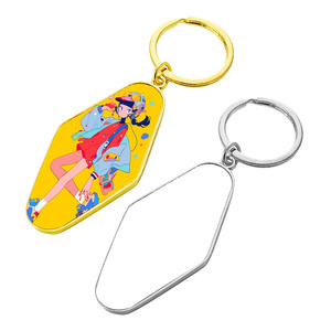 Sports Series Sublimation Blank Metal Keychain <b>Table</b> <b>Tennis</b> Pickleball Football Cross Round Tassel Rhombus - Product Image 5