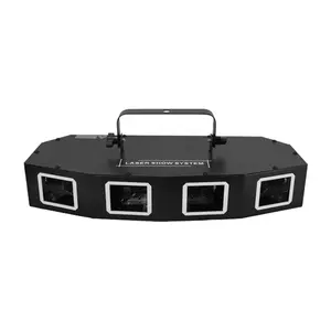 四镜头迪斯科激光RGB 3合1扫描投影仪DMX512适用于舞台夜总会俱乐部Dj舞厅派对
