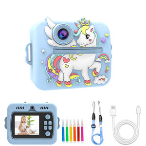 X7d Hai Ống Kính Unicorn Trẻ Em Ngay Lập Tức In Máy Ảnh Selfie Trẻ Em Máy Ảnh 2.4 'Màn Hình 1080P Nhiệt Ngay Lập Tức In Máy Ảnh Quà Tặng Toddle Đồ Chơi - Product Image 2
