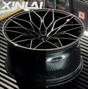 ล้อฟอร์จ XINLAI สีดำเงาแบบตาข่ายเว้าลึก ขนาด 19-22 นิ้ว 5x114.3 5x120 20 มม. ET 4 ชิ้น ใหม่ สำหรับรถสมรรถนะสูง - Product Image 1