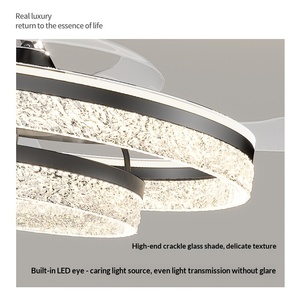 Nordic Fan <b>Light</b> Living Room <b>Dining</b> Room Hanging Fan <b>Light</b> Home Advanced Hanging Fan <b>Light</b> Mute Eye Fan <b>Light</b> - Product Image 3