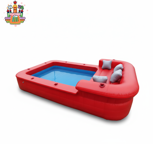 <span class=keywords><strong>Piscine</strong></span> familiale gonflable en PVC personnalisée OEM CE EN14960 avec sièges intégrés et porte-gobelets - Product Image 3