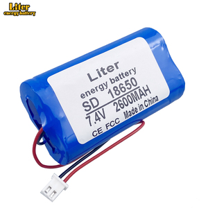 แบตเตอรี่ลิเธียม18650 <span class=keywords><strong>7.2</strong></span> V / 7.4 V / 8.4 V 2600 mAh แบตเตอรี่ชาร์จได้โทรโข่งแผ่นป้องกันลำโพง - Product Image 2