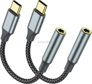 ตัวแปลงแจ็คหูฟังแปลงสัญญาณเสียงชนิด C เป็น3.5MM <span class=keywords><strong>สาย</strong></span> USB C ไปยัง<span class=keywords><strong>3.5</strong></span> <span class=keywords><strong>AUX</strong></span> สำหรับ Samsung iPhone - Product Image 1