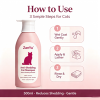 Shampooing Doux et Nourrissant Anti-Chute pour Chats et Chiens Marque Blanche – Formule Réduit la Perte de Poils, Nettoyage en Profondeur pour un Pelage Sain