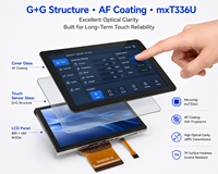 شاشة عرض TFT LCD تعمل باللمس السعوي مقاس 5 بوصات بدقة 800*480 RGB طراز MxT336U G+G متعددة اللمس مع خاصية AF للأنظمة الصناعية المدمجة وواجهة HMI مع إضاءة LED