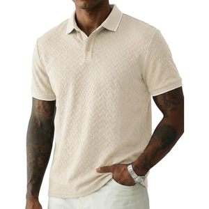 Polo décontracté pour homme FOXA, manches courtes, tricoté, respirant, pour l'été, la plage, le golf - Product Image 1
