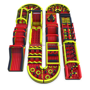 EN-14960 dev çocuklar ve yetişkinler kabarık kale eğlence açık inanılmaz deli koşu yarış etkinlikleri 5K şişme engel kursu - Product Image 3