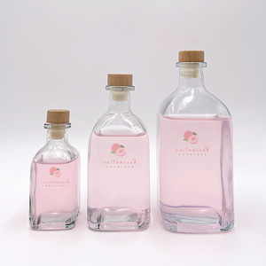 200ml 500ml Mini Fruit Vin Bouteille En Verre Super Flint Verre Whisky Vodka Vide Bouteille En Verre <span class=keywords><strong>Prix</strong></span> avec Liège - Product Image 2