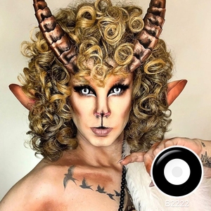 무료 샘플 Pseyeche 공막 렌즈 콘택트 렌즈 블랙 레드 공막 렌즈 22mm 코스프레 할로윈 사용 공막 렌즈 콘택트 렌즈 - Product Image 2