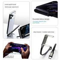 Câble de charge rapide Type-C rétractable MAX 240W 5A 6A, design plat ultra-fin, tressé en nylon, pour utilisation durable en gaming, support de téléphone