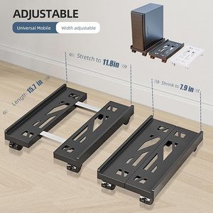 Adjustable Mobile <strong>CPU</strong> Stand Under Desk Ventilated Computer Tower Stand PC Tower Stand with 4 Caster Wheels Fits Most PC