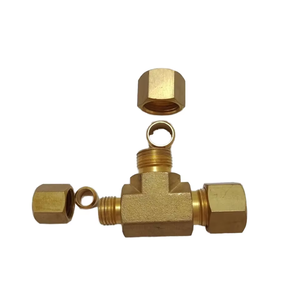 HI-TEK HK Raccord à trois voies en <span class=keywords><strong>cuivre</strong></span> poli forgé à basse pression à serrage rapide, résistant à l'eau et à la poussière, épaissi - Product Image 1