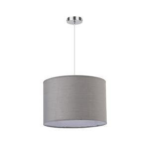 Lampada a Sospensione 1xE27 Cromo/Grigio 30x30 cm - Ideale per Illuminazione Decorativa e d'Atmosfera in Case e Uffici. - Product Image 1