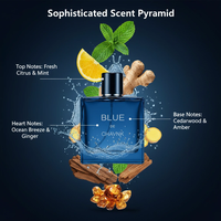 Parfum naturel longue durée aux notes fruitées de pomme et de bergamote, parfum jeune et énergique, arôme apaisant et zen, design minimaliste pour homme asiatique.