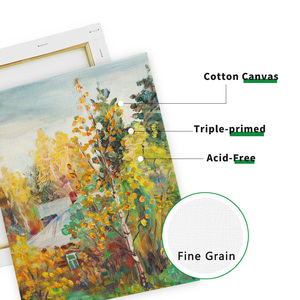 Lienzo estirado <span class=keywords><strong>para</strong></span> <span class=keywords><strong>pintar</strong></span>, lienzo de arte grande en blanco de algodón sin ácido imprimado, marco de lienzo de pintura <span class=keywords><strong>para</strong></span> pintura al óleo y acrílica - Product Image 3